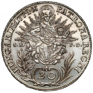 Ungarn, Maria Theresia, 20 krajcars 1774-B