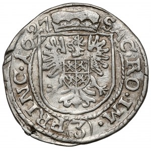 Slezsko, Albert Wallenstein, 3 krajcars 1627, Jičín