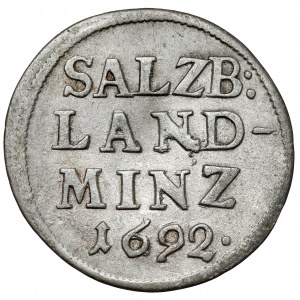 Austria, Salzburg, Johann Ernst von Thun, 2 kreuzer 1692