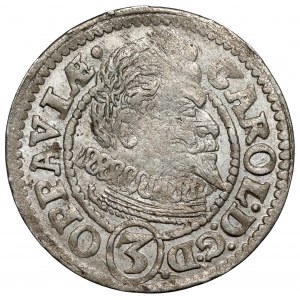 Sliezsko, Karl von Liechtenstein, 3 krajcars 1616 BH, Opava