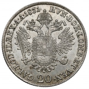 Rakúsko, František I., 20 krajcars 1831-A, Viedeň