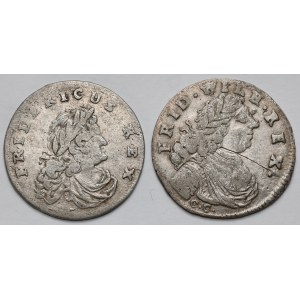Prussia, 6 groschen 1709-1715 - lot (2pcs)
