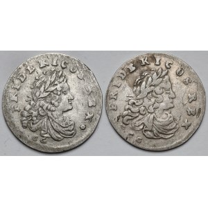 Prussia, 6 groschen 1704-1709 - lot (2pcs)