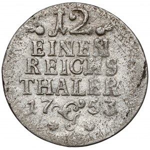 Prussia, Frederick II, 1/12 thaler 1753-G