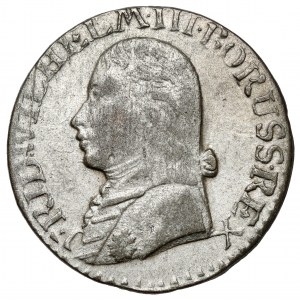 Prussia, Frederick Wilhelm III, 3 groscher 1807-G