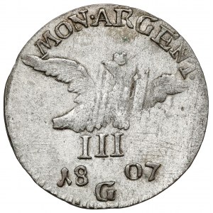 Sliezsko, Fridrich Viliam III, 3 krajcara 1807-G, Kłodzko