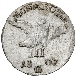 Slezsko, Fridrich Vilém III, 3 krajcara 1807-G, Kladsko