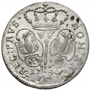 Prussia, Friedrich II, 6 groschen1754-E