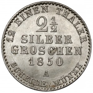 Prusko, Friedrich Wilhelm IV, 2-1/2 strieborného groša 1850-A