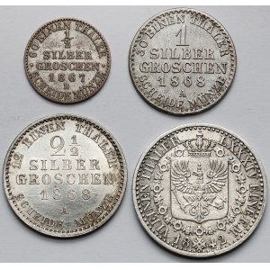 Preußen, Silbermünzensatz - Satz (4Stück)