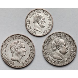 Prussia, 1/2 - 1 silver groschen 1852-1870 - lot (3pcs)