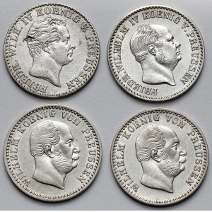 Preußen, 2-1/2 Silberpfennige 1852-1872 - Satz (4St.)