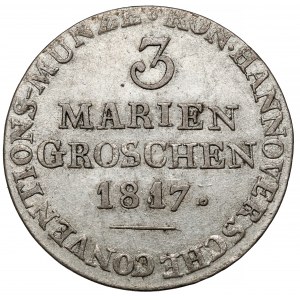 Hannover, Georg III, 3 marien groschen 1817 CHH