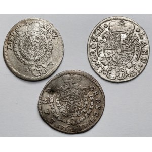 Germany, 3 kreuzer 1721-1745 - lot (3pcs)