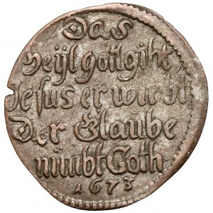 Sachsen-Gotha, Ernst der Fromme, 2 fenigs 1673