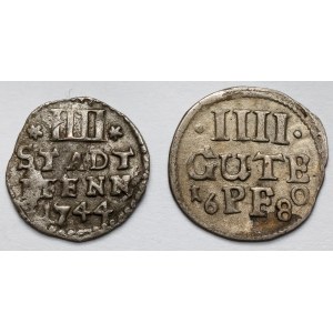 Germany, Hildesheim, 4 pfennig 1680-1744 - lot (2pcs)