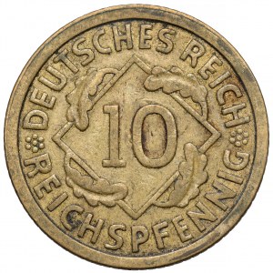 Weimar, 10 fenig 1928-G - sehr selten