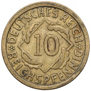 Weimar, 10 pfennig 1928-G - rare