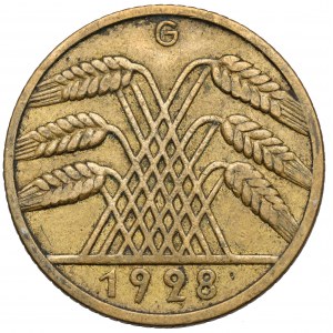 Výmar, 10 fenig 1928-G - velmi vzácné