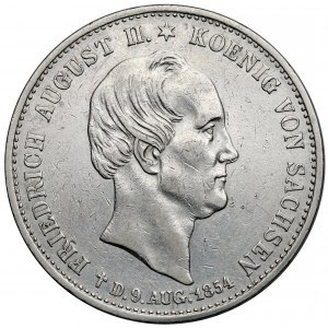 Saxony, Thaler 1854 - death of Friedrich Augustus II