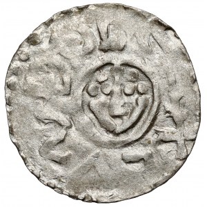 Bolesław III. von Wrymouth, Denar von Wrocław (vor 1107) - Köpfe