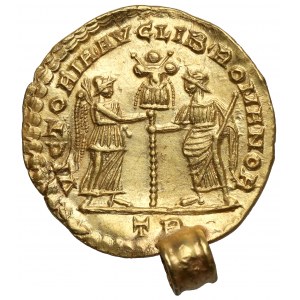 Magnentius (350-353 n. l.) Solidus, Trevír - dobový prívesok - KRÁSNY a vzácny