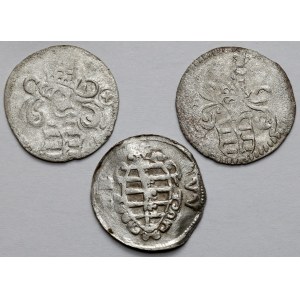 Sasko, stříbrné mince 16.-17. stol. - sada (3 ks)