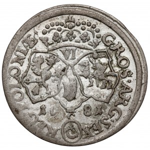 Jan III Sobieski, Szóstak Kraków 1681 - C pod tarczą