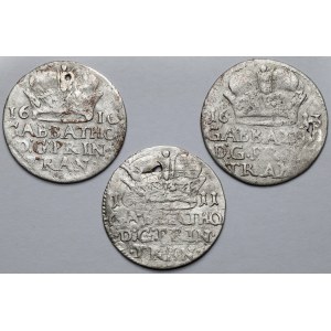 Transylvania, Gabriel Batgory, Groschen 1610-1613 NB - lot (3pcs)