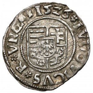 Maďarsko, Ludvík II Jagellonský, denár 1526