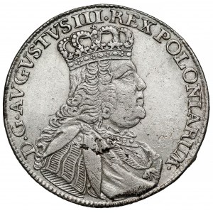 August III Sas, Ort Leipzig 1754 EC - úzka hlava