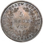 Powstanie Listopadowe, 5 złotych 1831 KG - BEZ KRESKI