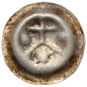 Deutscher Orden, Brakteat - Kreuz auf einem Bogen zwischen Kugeln (1277-1288)