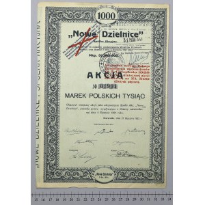 Nowe Dzielnice, 1.000 mkp 1922 - rzadkość