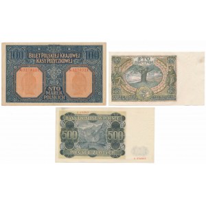 Súbor poľských bankoviek 1916-1940 (3ks)