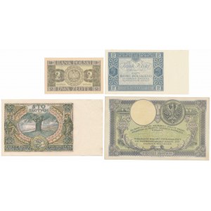 Satz polnischer Banknoten 1919-1936 (4 Stck.)