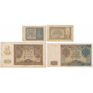 Banknoty okupacyjne 1940-41 - zestaw (4szt)