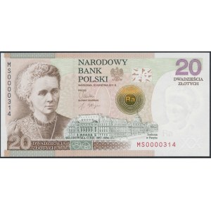 20 zł 2011 M. Skłodowska-Curie - MS 0000314 - niski numer