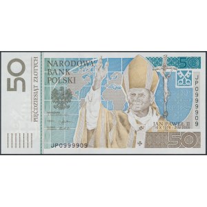 50 zł 2006 Jan Paweł II - ładny numer - JP 0999909
