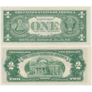 USA, 1 Dollar 1957 & 2 Dollar 1953 (2pcs)