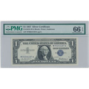 USA, 1 dolár 1957 - Strieborný certifikát