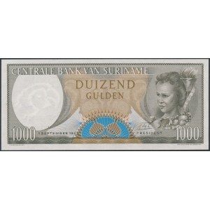 Surinam, 1 000 guldenov 1963