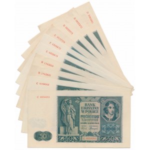 50 złotych 1941 - pakiet (10szt)