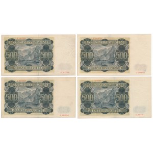 500 złotych 1940 - mały pakiet (4szt)