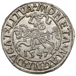 Zygmunt II August, Półgrosz Wilno 1547 - piękny