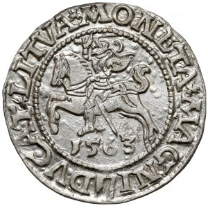 Sigismund II. Augustus, Halbgrosse Vilnius 1563 - Klein Pogoń