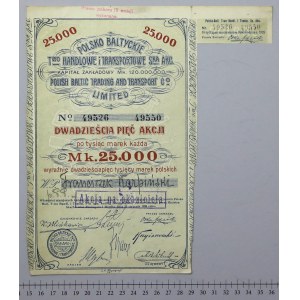 Poľsko-baltská obchodná a dopravná spoločnosť, 25x 1 000 mk