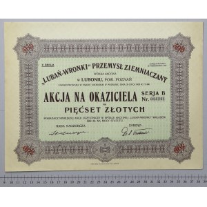 LUBAŃ-WRONKI Przemysł Ziemniaczany w Luboniu, Em.5, 500 zł