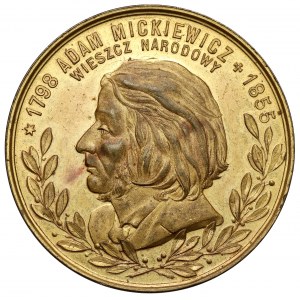 Medaila, prenesenie pozostatkov Adama Mickiewicza na Wawel 1890