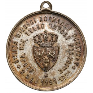 Medaila, 100. výročie Ústavy 3. mája 1891